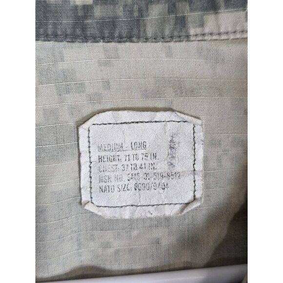 US Army Combat Uniform Jacket Mens Medium Long ACU Camo Digital Ripstop Military - Picture 3 of 7